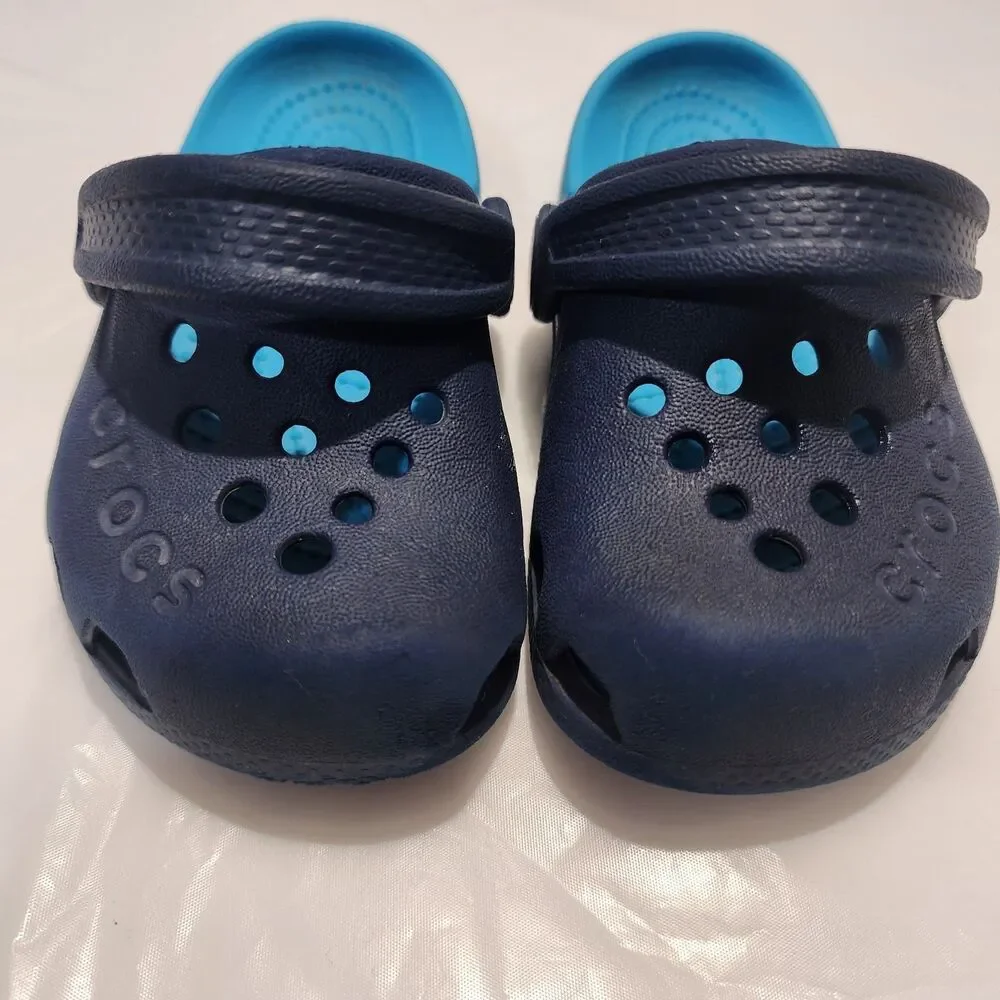 CROCS Childrens Toddler Electro Clogs Navy / Electric Blue - Slip On - SIZE C 6